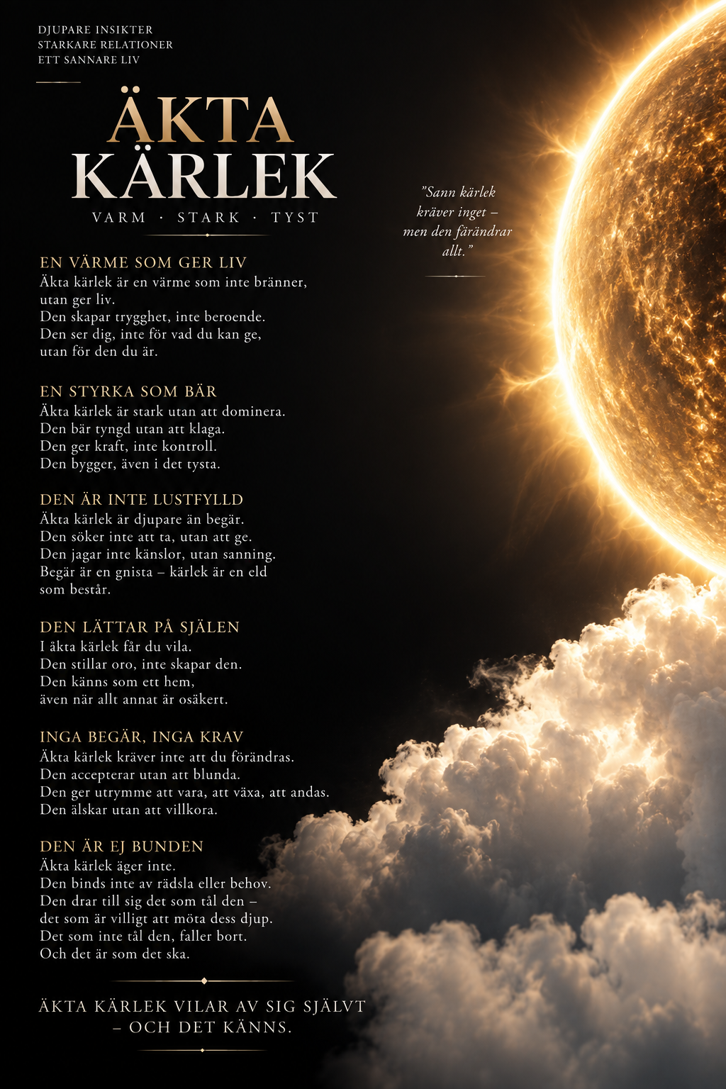 Äkta kärlek – varm, stark och tyst